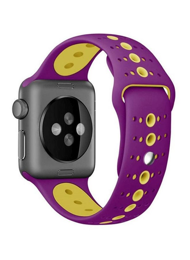 LNKOO - Replacement Band For Apple Watch Series 1/2/3/4 40mm Purple/Yellow/Silver - Image 1