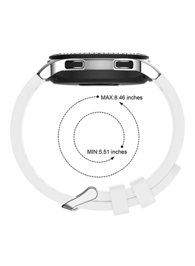 Voberry Replacement Band For Samsung Galaxy Watch 46mm White/Silver - Image 3