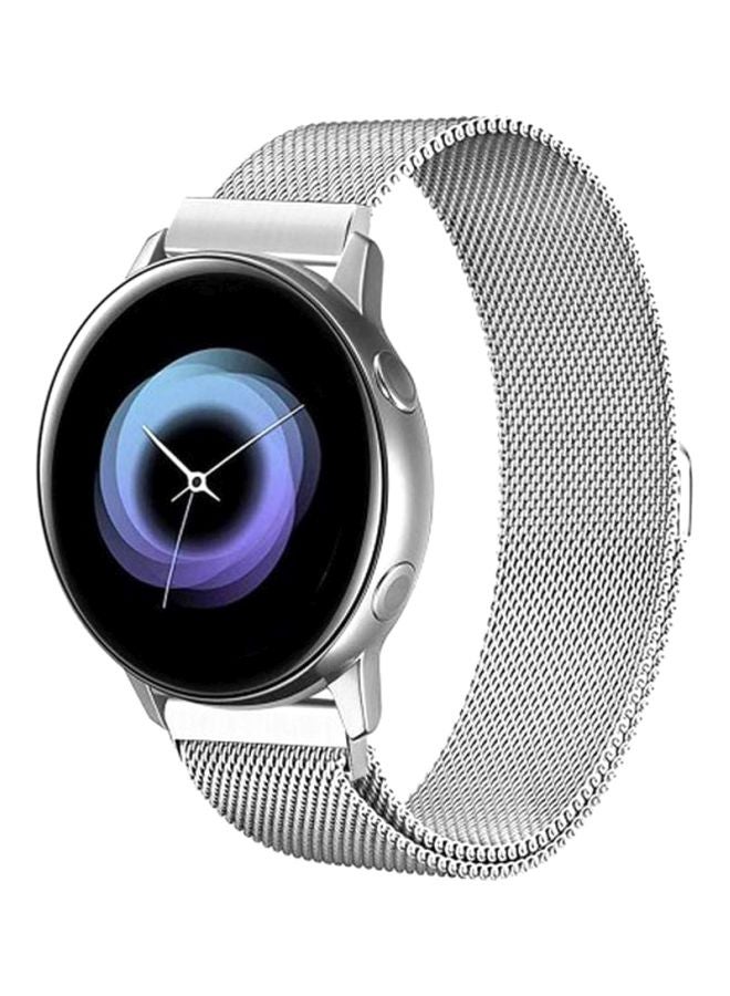 MARGOUN Henlein Series Replacement Band For Samsung Galaxy Active/Active 2 40/44 mm Silver - Image 1