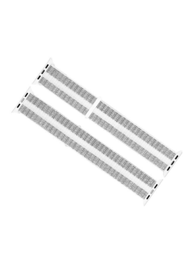 Ozone Replacement Band For Apple Watch Series 4/3/2/1 42/44 mm White/Grey - Image 1