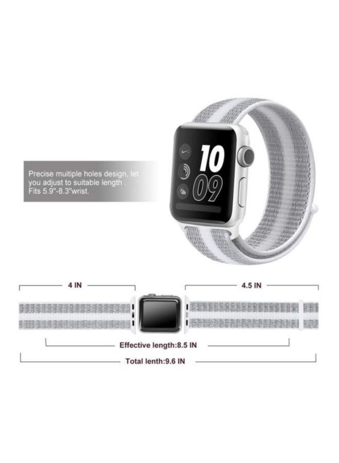 Ozone Replacement Band For Apple Watch Series 4/3/2/1 42/44 mm White/Grey - Image 4