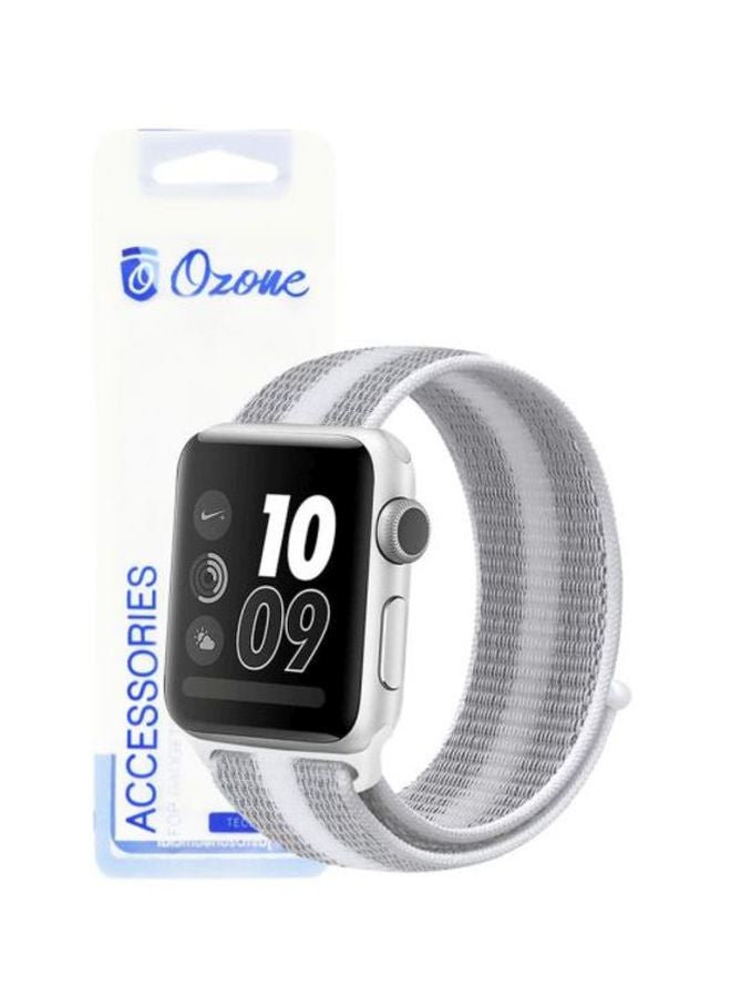 Ozone Replacement Band For Apple Watch Series 4/3/2/1 42/44 mm White/Grey - Image 5