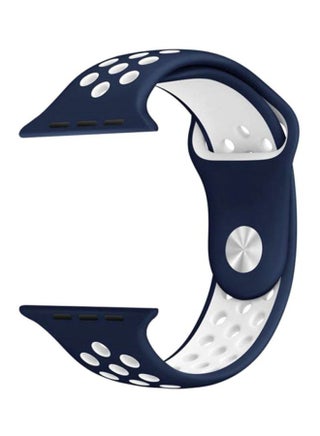 Replacement Band For Apple Watch Series 1/Series 2/Sport Edition Navy Blue/White - v1616431202/N15985780A_1