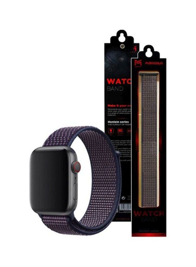 MARGOUN - Apple Watch 42mm/44mm/45mm Nylon Sport Loop Band Indigo - Image 1