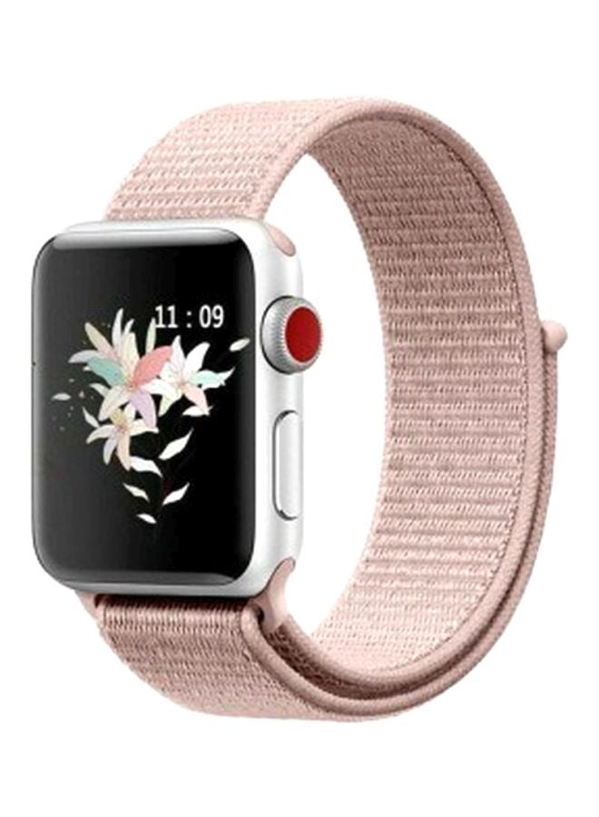 MARGOUN - Apple Watch 42mm/44mm/45mm Nylon Sport Loop Band Beige - Image 1