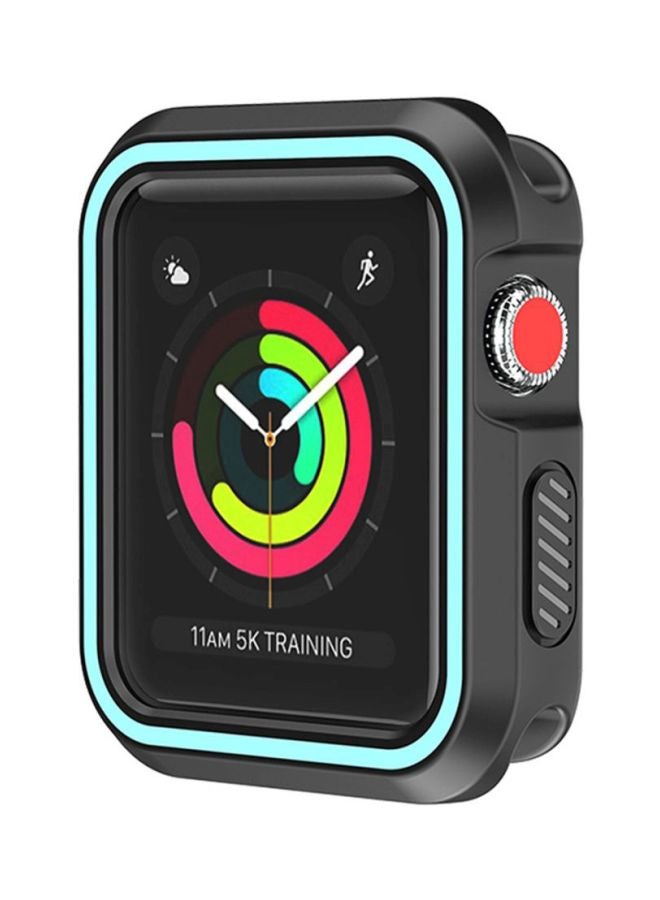 Voberry Rugged Armor Bumper Protective Case Cover For Apple Watch Series 1/2/3 38mm Black/Blue - Image 3