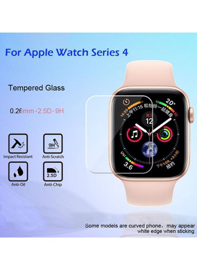 Voberry - 3-Piece Tempered Glass Screen Protector Film For Apple Watch Series 4 40mm Clear - Image 1