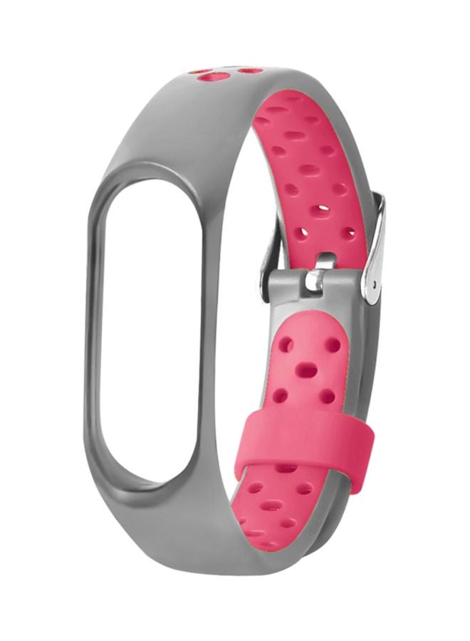 Xiaomi Nylon Replacement Band For Xiaomi Mi Band 3 Grey/Pink - Image 1