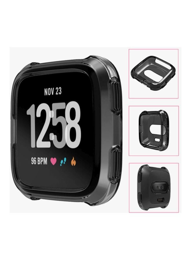 Voberry Protective Case Cover For Fitbit Versa Black - Image 4