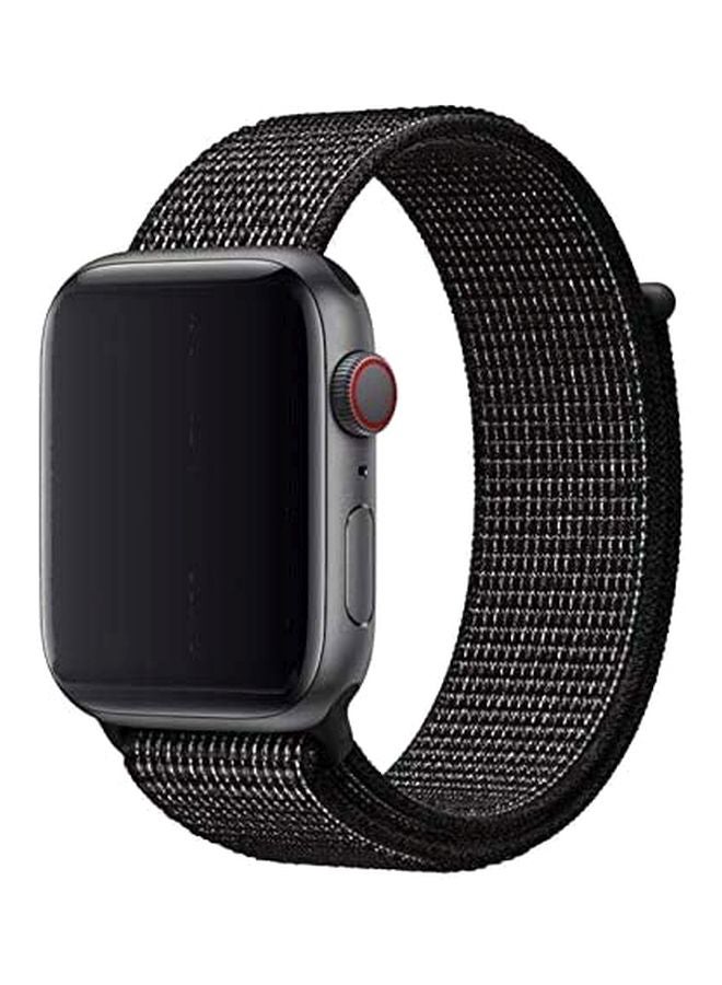 MARGOUN Nylon Band for Apple Watch  49mm 45mm 44mm 42mm Compatible with iWatch Strap Series Ultra2/Ultra/8/7/6/5/4/3/2/1/SE/SE2 Black - Image 2