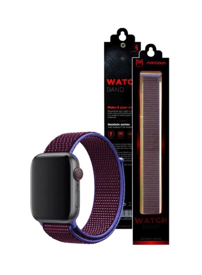 MARGOUN - Apple Watch 42mm/44mm/45mm Nylon Sport Loop Band Purple - Image 1