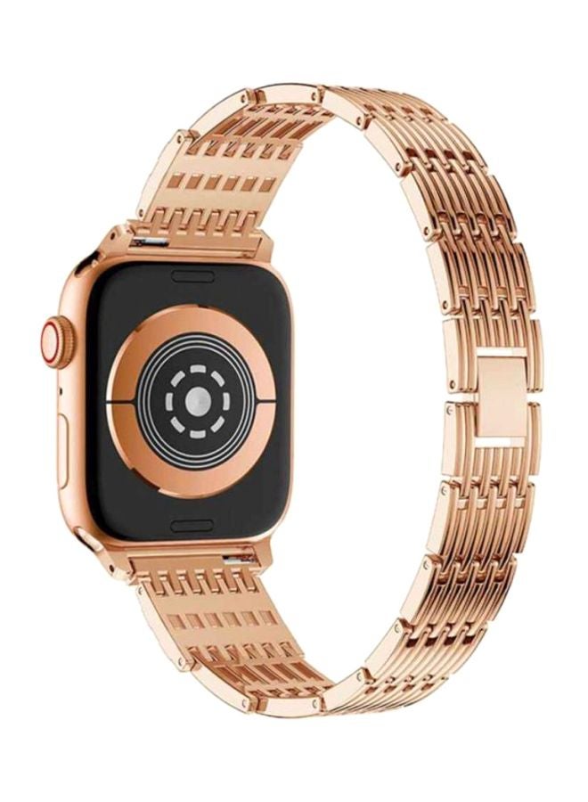 Replacement Stone Studded Band For Apple Watch Series 4 44mm Rose Gold