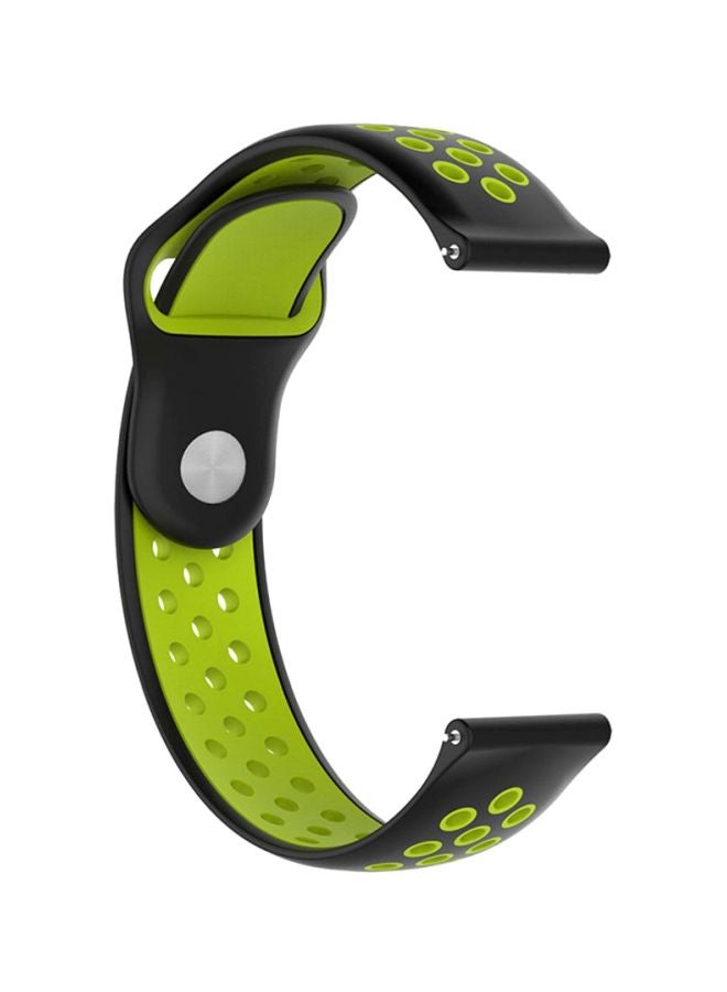 Voberry 20mm Replacement Band Strap For Samsung Galaxy Classic 42mm Black/Yellow - Image 1