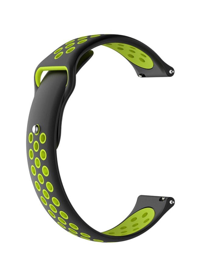 Voberry 20mm Replacement Band Strap For Samsung Galaxy Classic 42mm Black/Yellow - Image 2
