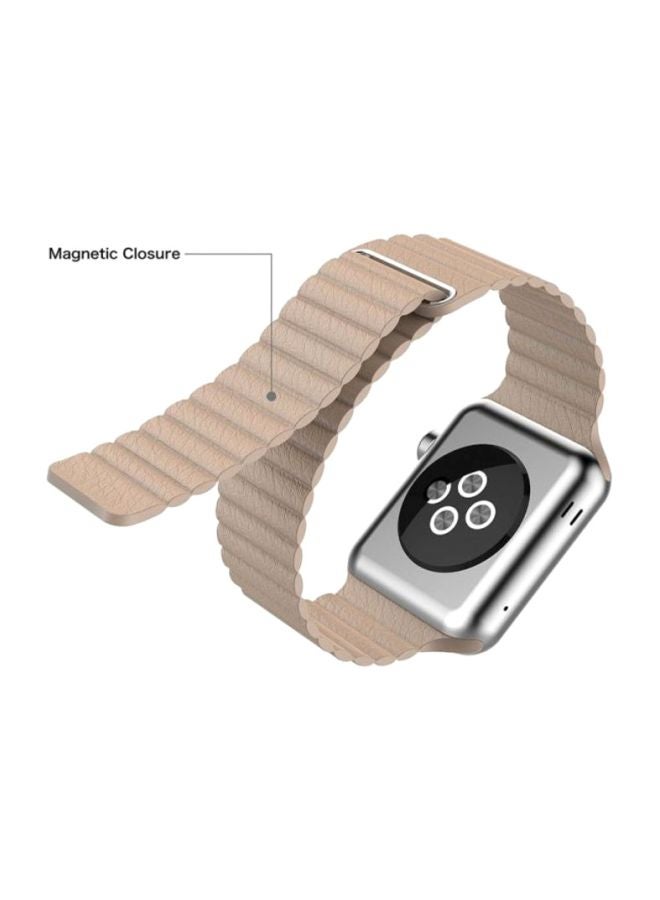 Ozone Replacement Band For Apple Watch Series 4 42mm Beige  - Image 4