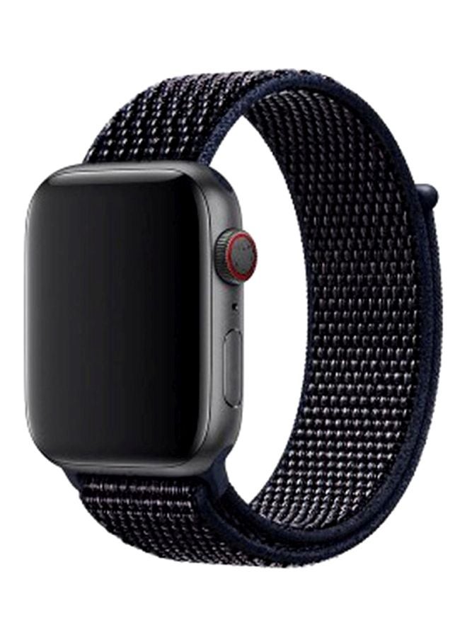 MARGOUN - Apple Watch 42mm/44mm/45mm Nylon Sport Loop Band Steel Blue - Image 1