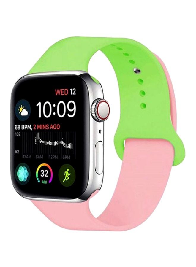 MARGOUN - Henlein Series Replacement Band For Apple Watch 42/44 mm Green/Pink - Image 1