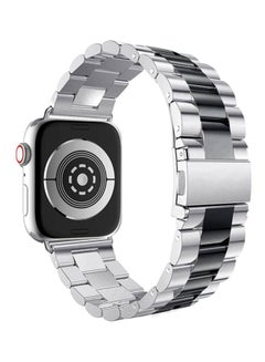 Voberry Replacement Adjustable Strap For Apple Watch Series 4 44mm Silver/Black  - Image 2