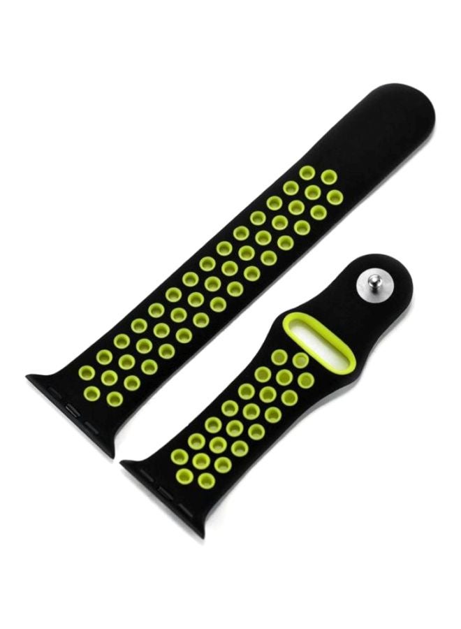 Ozone - Replacement Strap For Apple Watch 42mm Green/Black - Image 1
