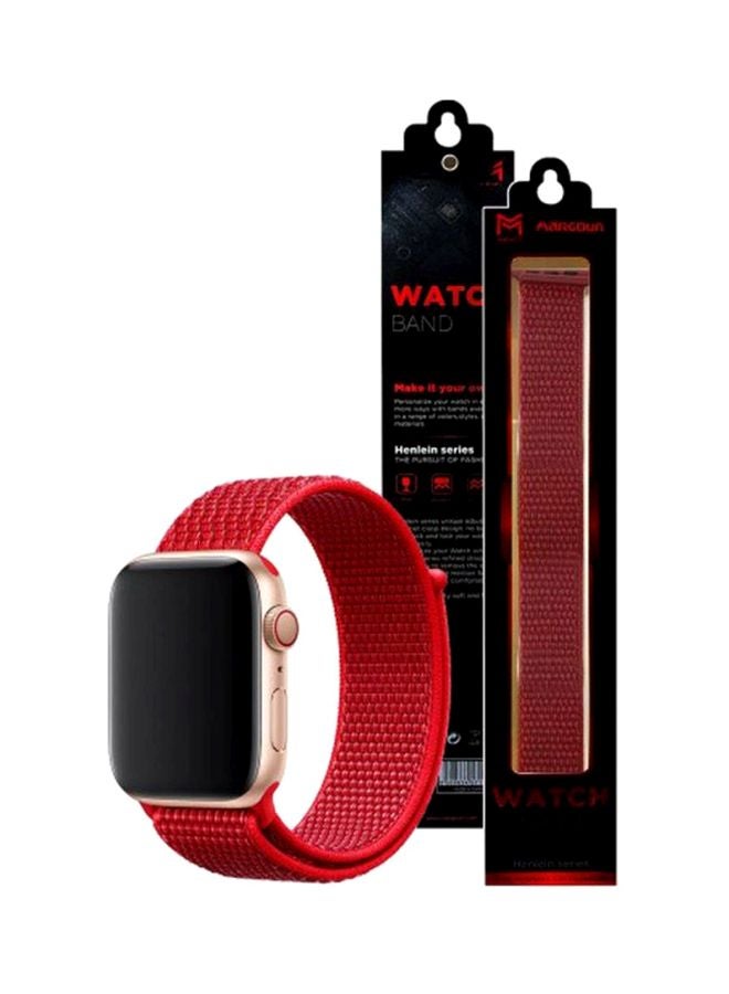 MARGOUN - Henlein Series Nylon Band For Apple Watch 42/44mm Hibiscus - Image 1