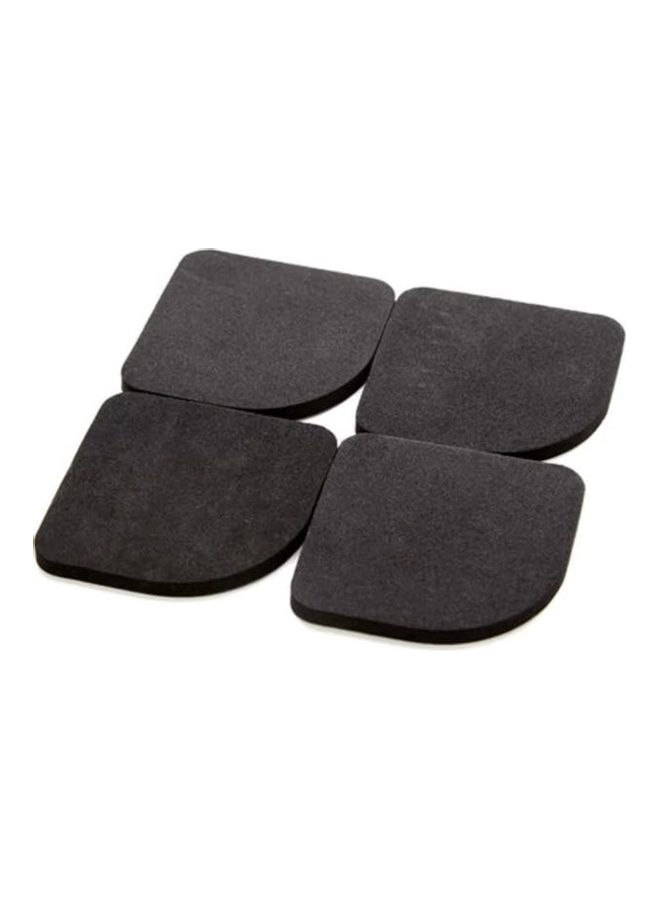 4-Piece Washing Machine Shock Proof Anti Vibration Pad Black  - Image 1