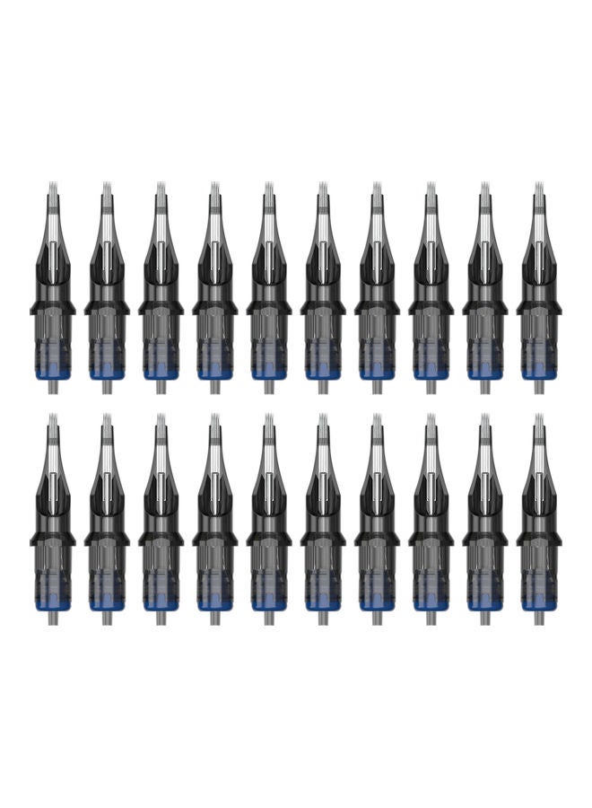 20-Piece Tattoo Cartridge Needle Black - Image 1