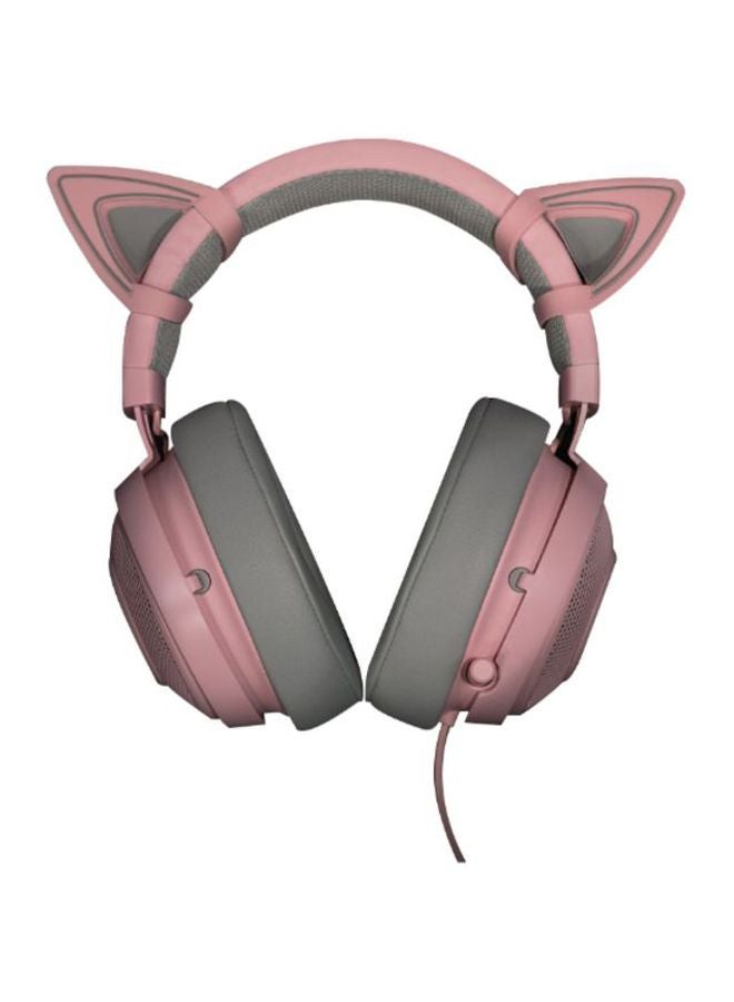 RAZER Kitty Cat Ears Attachable Headphone Accessory With Adjustable Strap Pink/Grey - Image 2