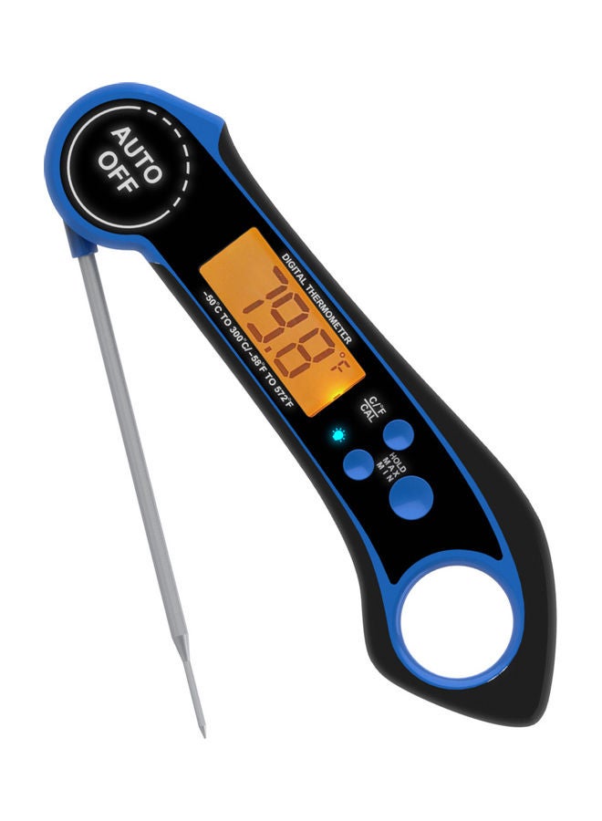 مقياس حرارة رقمي للطعام مضاد للماء أسود/أزرق
