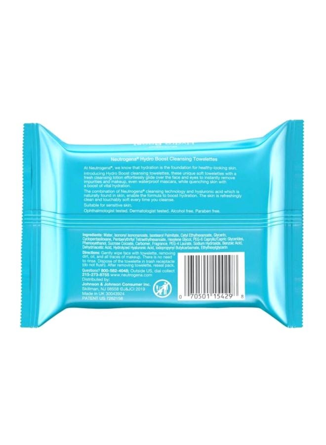 Neutrogena - 25-Piece Hydro Boost Cleanser Facial Wipes Blue 7.4x7.2inch - Image 1