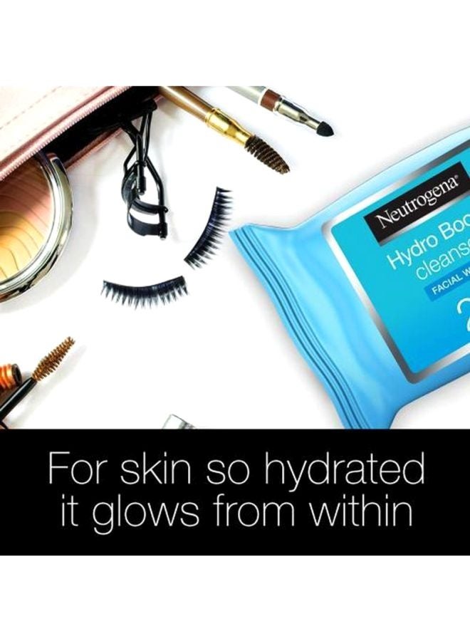 Neutrogena - 25-Piece Hydro Boost Cleanser Facial Wipes Blue 7.4x7.2inch - Image 1
