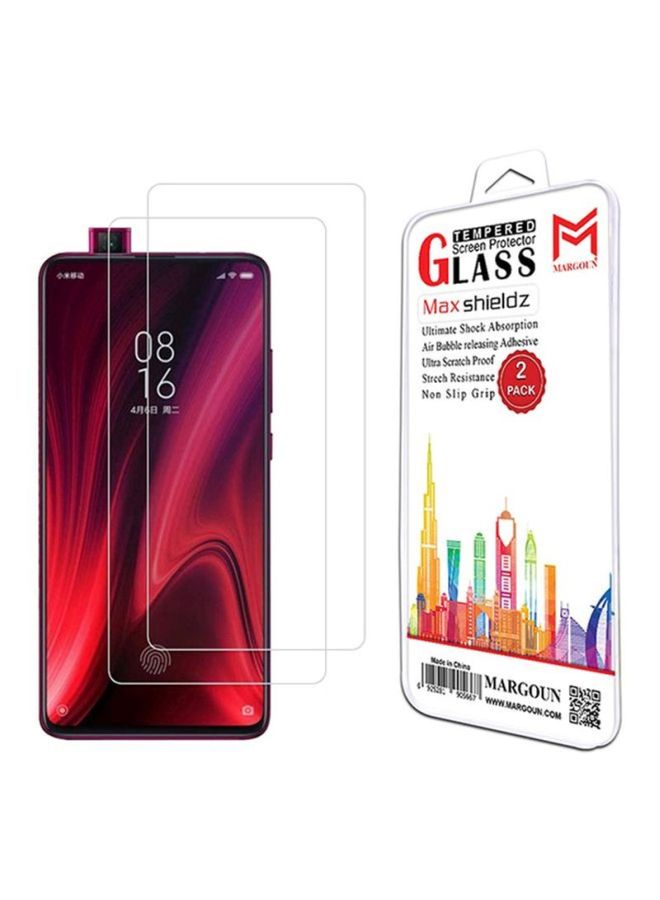 MARGOUN 2-Pack Max Shieldz Tempered Glass Screen Protector For Xiaomi Mi 9T Pro Clear - Image 2