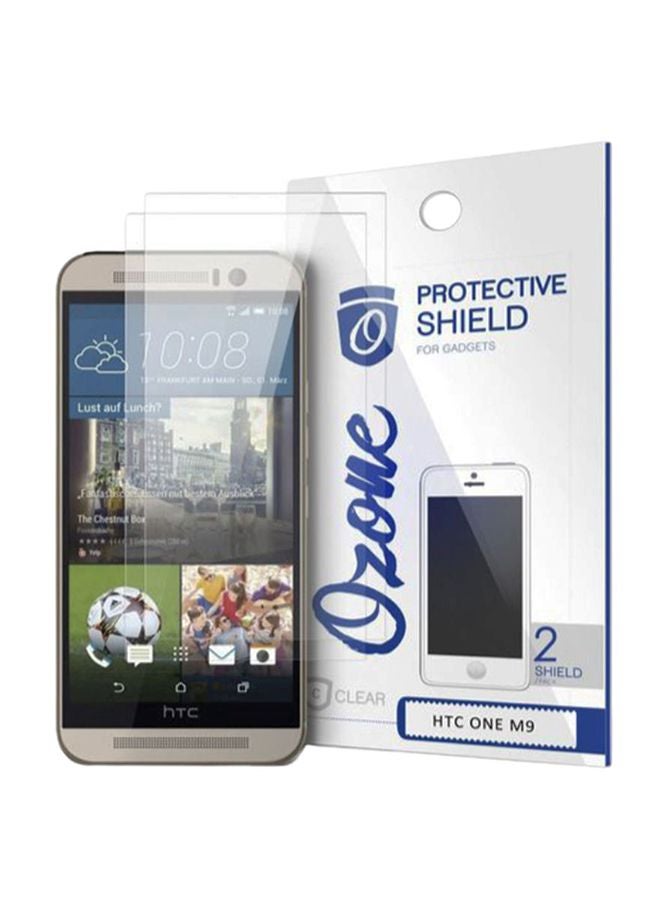Ozone Pack Of 2 Tempered Glass Screen Protector For HTC One M9 Clear