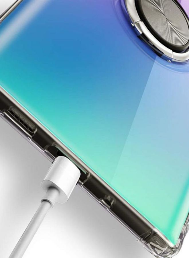 لنكوو غطاء حماية واقي لهاتف نوت 10 شفاف/فضي - Image 3