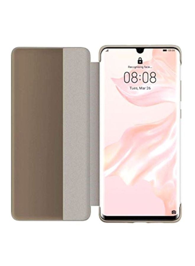 Baseus Smart View Flip Case Cover For Huawei P30 Pro Khaki - Image 3