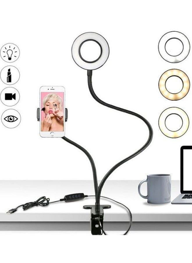 Beauenty Selfie Flash Ring Light And Mobile Phone Holder Black  - Image 3