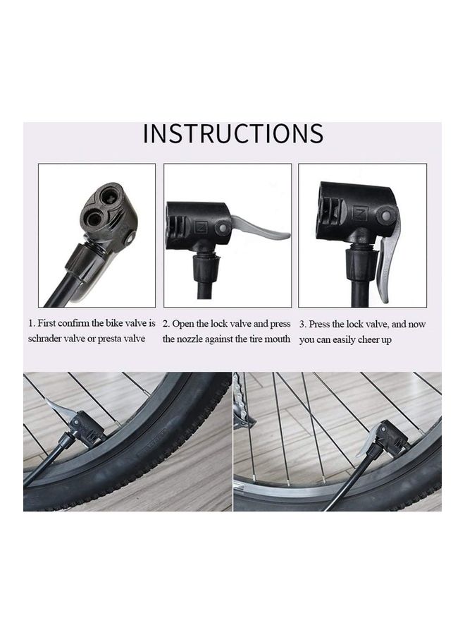 wheel up Sturdy Bicycle Pump 14.5x10x18cm  - Image 3