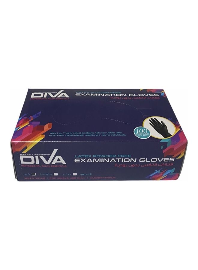Diva 100-Piece Disposable Gloves Black 50centimeter - Image 1