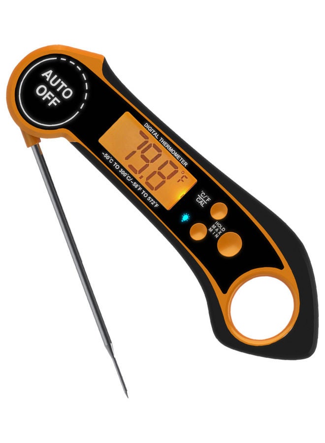 مقياس حرارة رقمي للطعام مضاد للماء برتقالي/أسود - Image 1