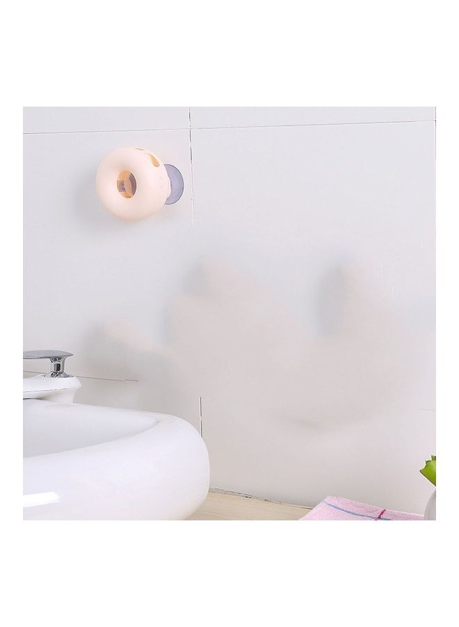 Generic Creative Donut Hole Toothbrush Holder Beige 8.5 x 4.3 x 4.3cm  - Image 4