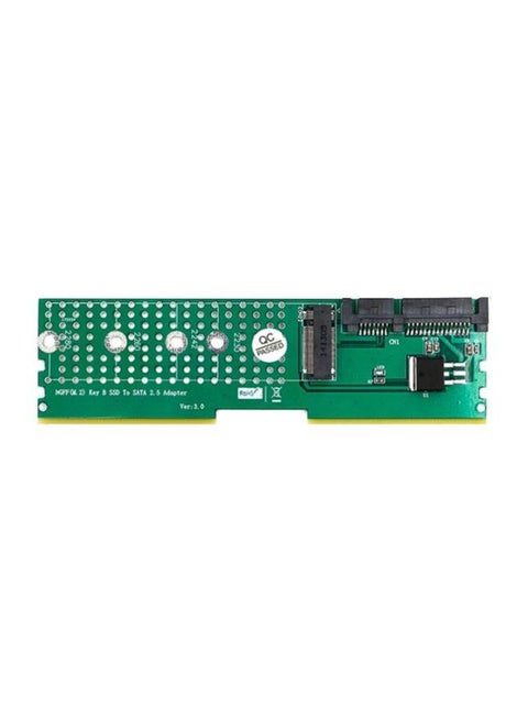 4-Piece M.2 NGFF B-Key SSD To SATA Adapter Set Green/Black