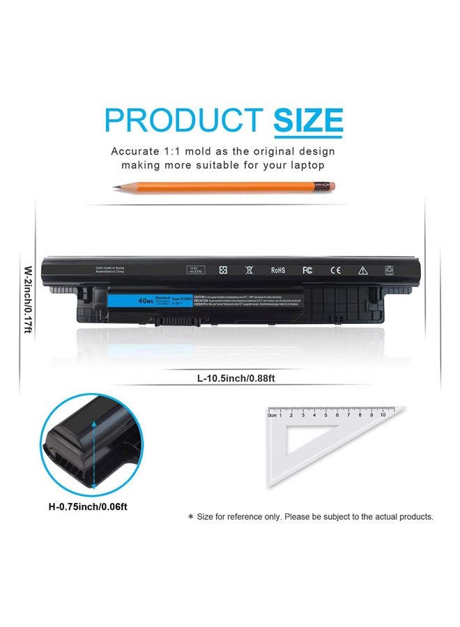 DELL 2700.0 mAh Replacement Battery For Dell Inspiron Laptop Black - Image 3