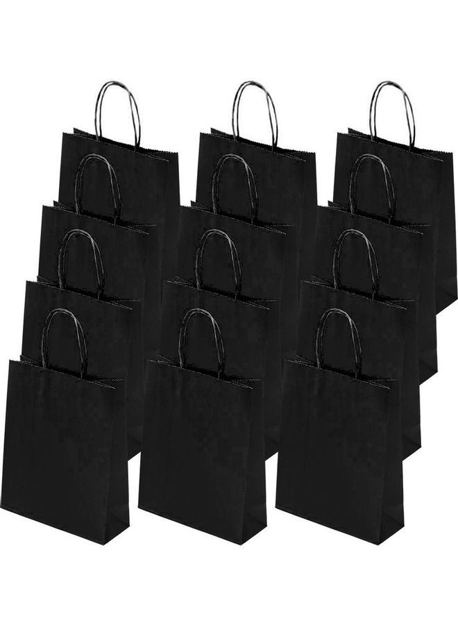 SNH 10-Piece Twisted Handle Paper Bag Set Black  - Image 4