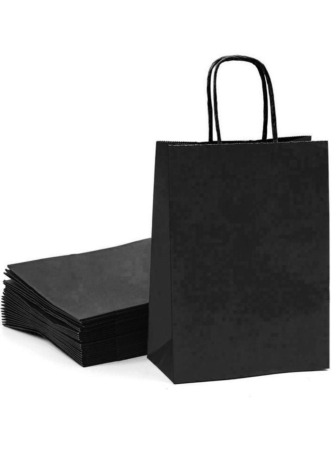 SNH 10-Piece Twisted Handle Paper Bag Set Black  - Image 1
