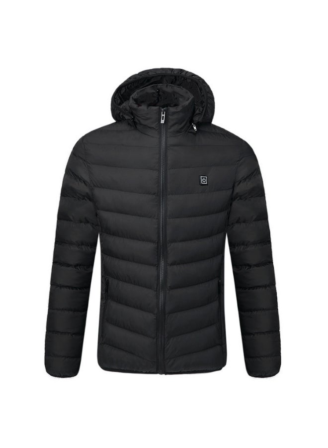 Long Sleeves Fishing Hiking Warm Jacket Black  - Image 1