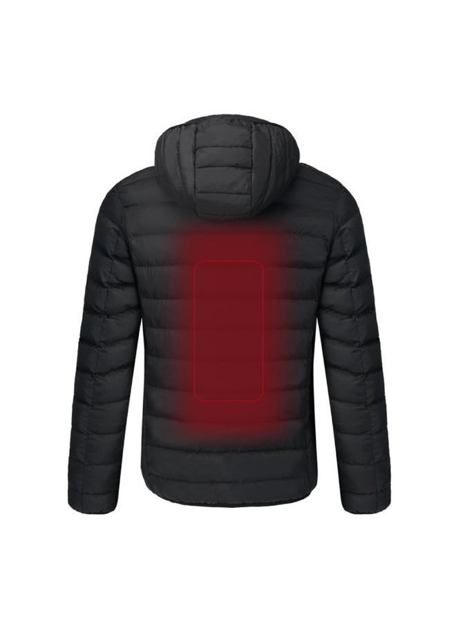 Long Sleeves Fishing Hiking Warm Jacket Black  - Image 2