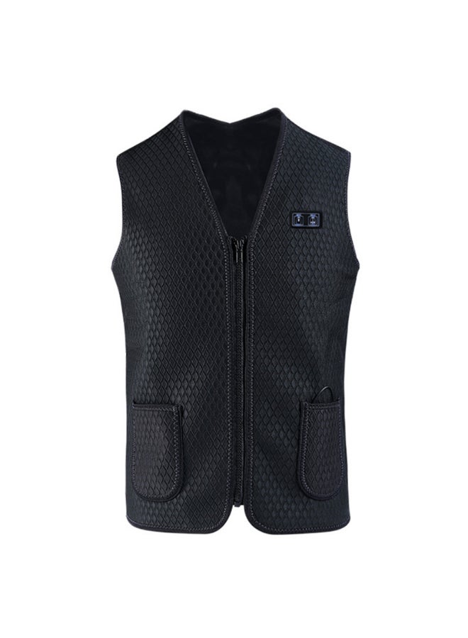 3 Speeds Adjustable Temperature 7 Heating Vest Black