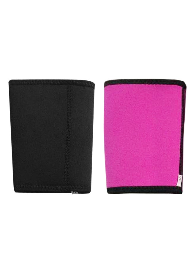 Gym Exercise Compression Arm Bands Sleeves Black/Pink  - Image 2