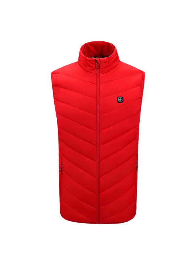 USB Charge Electric Heating Vest Red  - Image 1
