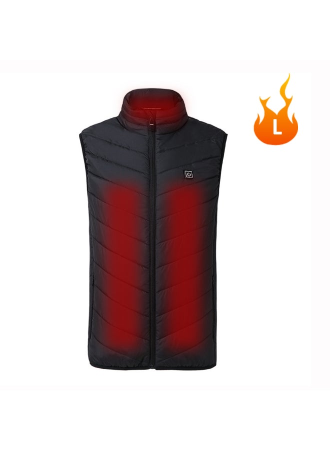 USB Powered Operated 3 Levels Adjustable Heated Vest Black  - Image 2