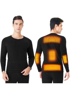 Generic USB Charging Electric Thermal Heating T-Shirt Black  - Image 1